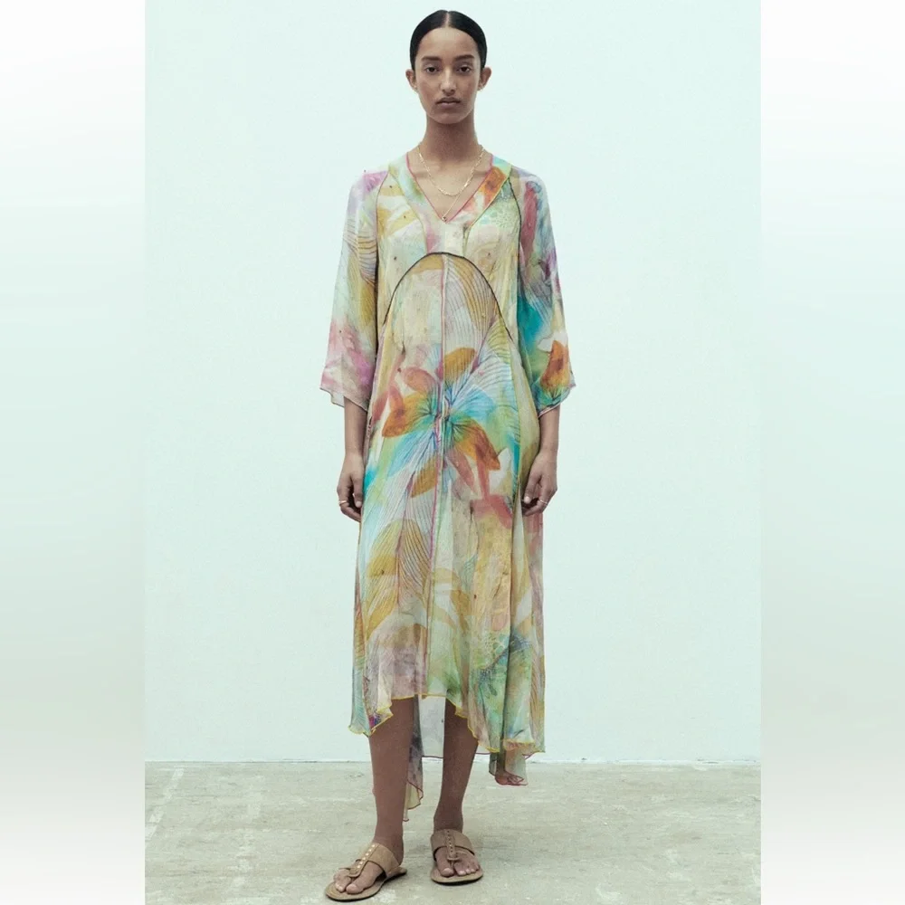 ZARA PRINTED DRESS LIMITED EDITION - Picture 7 of 15